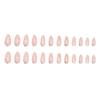 Simple Powder Transparent Minimalist Style Almond Nail Shiny Gold Powder Atmosphere Sweet Wearable Nail Piece Finished Nails
