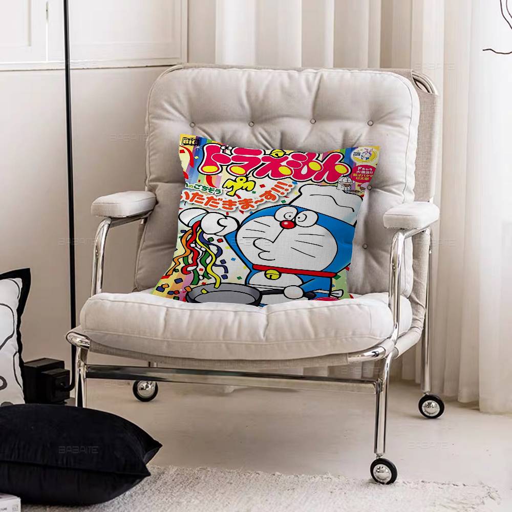 D-Doraemon Pillow Cover for Bedroom Room and Living Room Sofa Decorative Cushion Cover