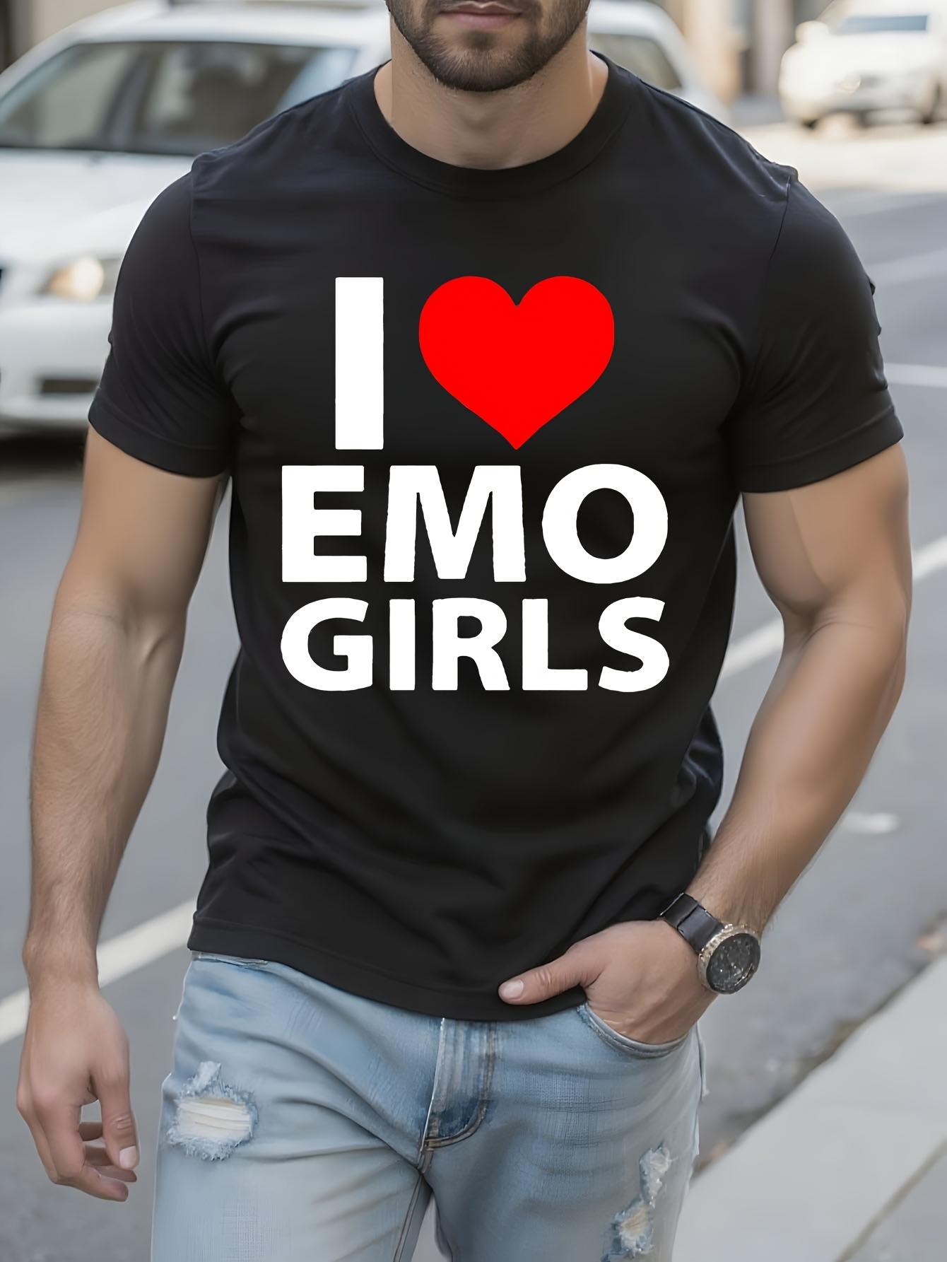 Funny Tshirt Funny I Love Emo Girls Graphic Tshirt - Bold... S