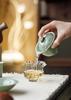 Guanlan Yue Celadon Ceramic Non-Scalding Gongfu Tea Bowl Set - Three-Piece Lid Bowl with Shadow Carving