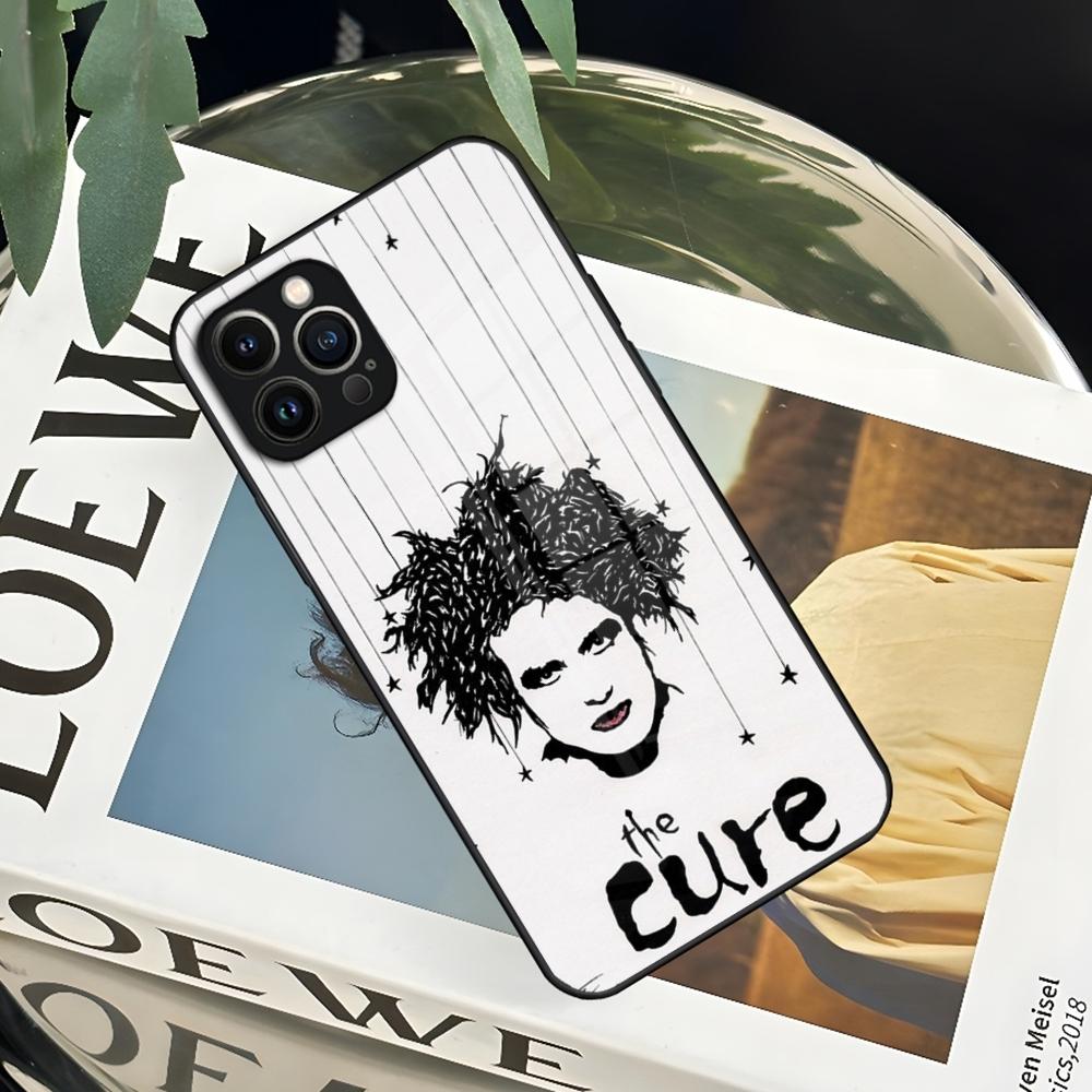 The Cure Robert Smith  Phone Case for Iphone 16 15 14 12 11 13 Pro Max Mini X Xr Xs Se 8 Puls glass Cover