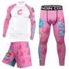 Mens Quick-Dry Compression Athletic Set: Short Sleeve T-Shirt Long Pants Gym Running Training 2025