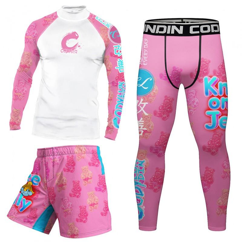 Mens Quick-Dry Compression Athletic Set: Short Sleeve T-Shirt Long Pants Gym Running Training 2025