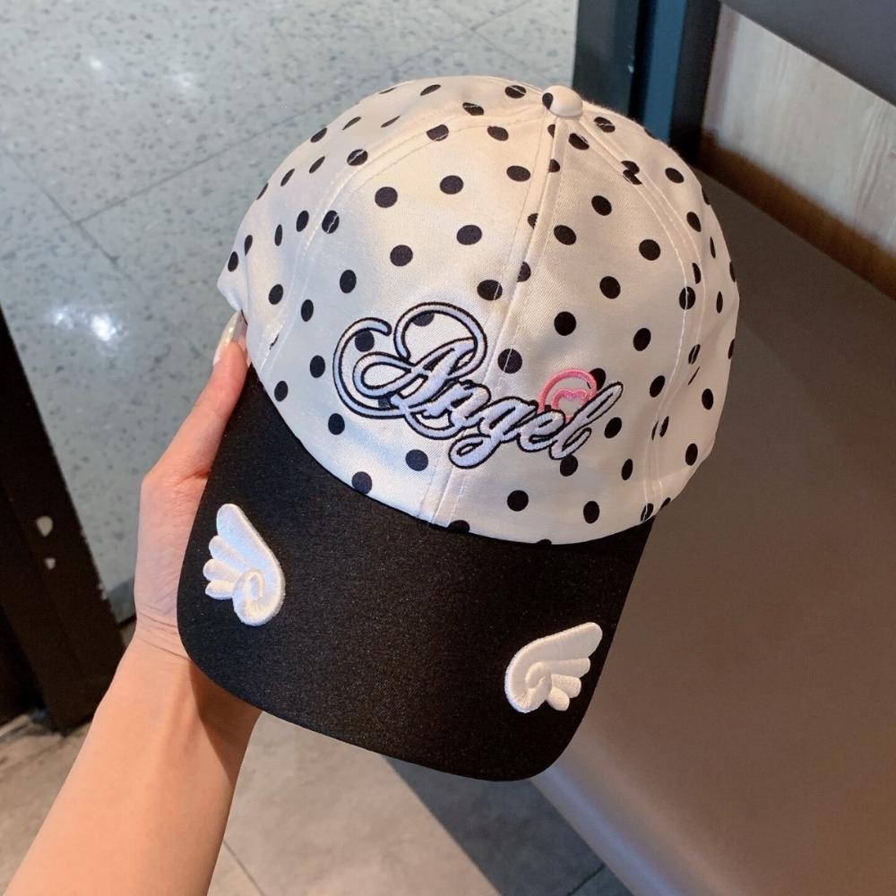 Cotton Baseball Hat Polka Dot Sun Hat Fashion Peaked Cap