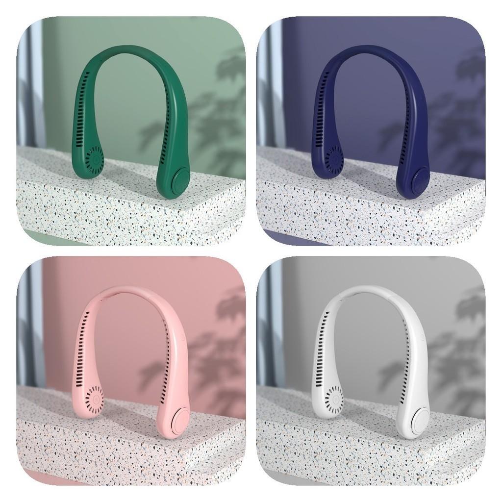No Blade Hanging Neck Fan Usb Charging Outdoor Lazy Portable Mini Fan Gift Cross-border