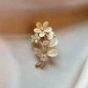 Small Flower Brooch for Elegant Dress, Decorative Button with Anti-showing Flower Pin