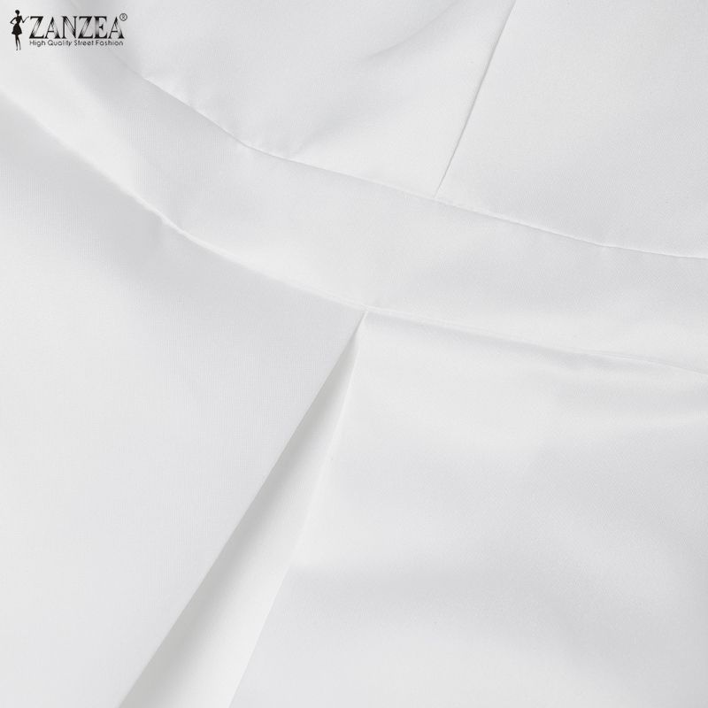 ZANZEA Women Casual Round Neck Solid Color Sleeveless Dress