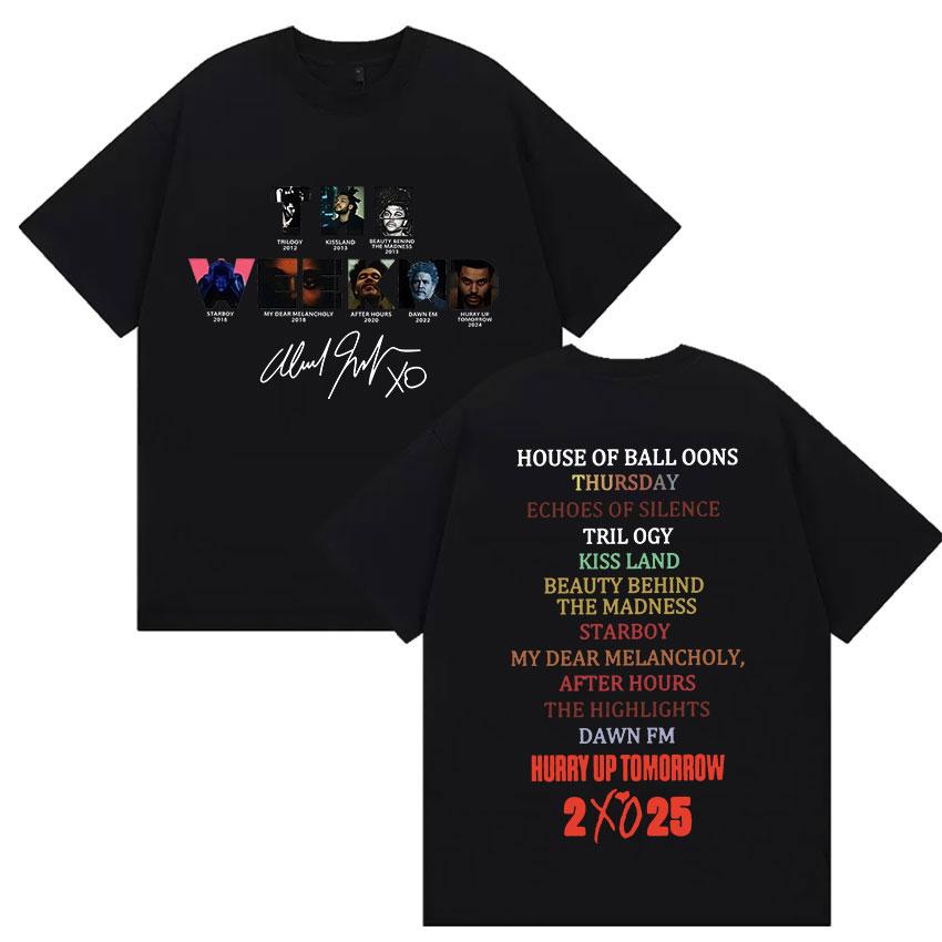 Limited The Weeknd Hurry Up Tomorrow Album 2025 Unisex T-Shirt Men Women Hip Hop Fashion Cotton Short Sleeve T Shirt Streetwear