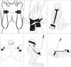 Hand Leg Restraint Collar Leash Handcuffs Leg Cuff Eye Blinder Sex Toy Set Backhandcuff Neck Leashes Silky Eye Patch