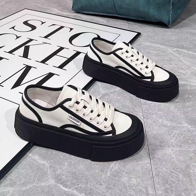 

Женские белые туфли из пшеничной секции, новые весенние туфли-лодочки на платформе с круглым носком, увеличивающие рост, повседневная модная женская обувь с низким берцем 40