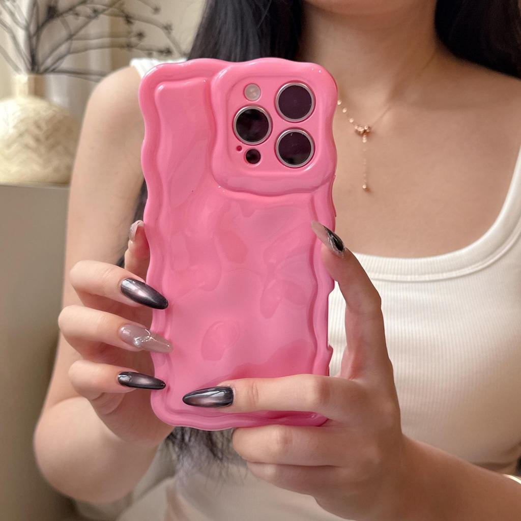 Custodia Morbida Macaron Colore Solido INS per iPhone 16 Pro Max/14/13 - Apple 17 Nuovo