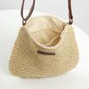 Handmade Straw Weaving Casual Versatile Trend Simple Small Leather Brand Messenger Bag