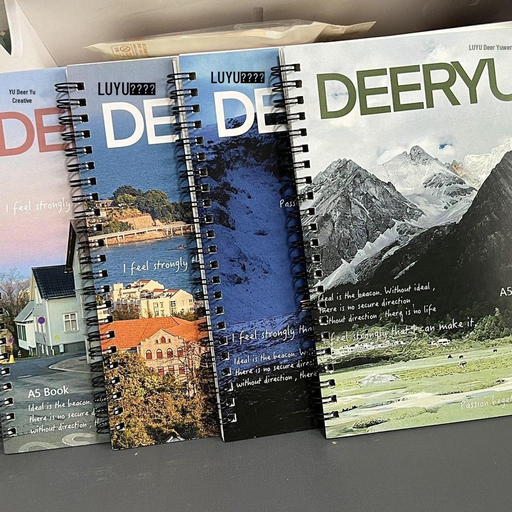 Japanese Landscape Coil Notebook: Durable, Hand-Friendly, High-Value Horizontal Line for Study and Note-Taking