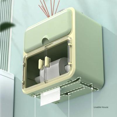 Banyo Rulo Kağıt Tutucu Parfüm Raf Su Geçirmez Tuvalet plastik çekmece Kağıt Kutusu Duvara monte Hijyenik Ped Saklama Kutusu