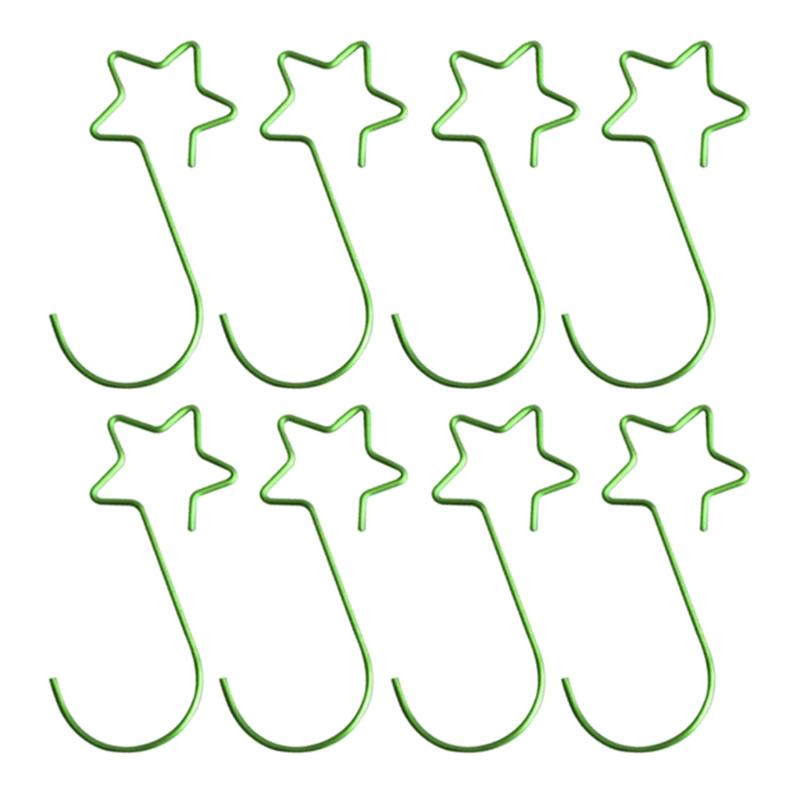20 Pieces Metal Five-pointed Star Hooks S-shaped Xmas Tree Decors Hanging Pendant for Holiday Party Decor