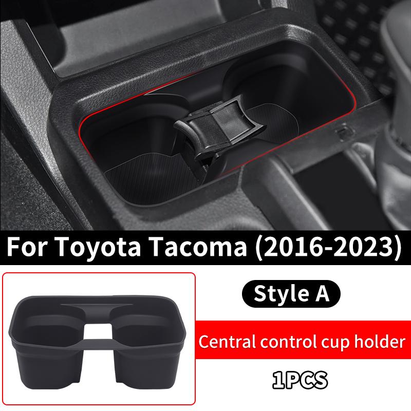 For 2016- Toyota Tacoma Central Console Cup Holder Silica Gel Pad Interior Upgraded Accessories