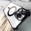 Custodia di Lusso Wireless Charge Magsafe per iPhone 11 12 13 14 15 Pro Max Plus Magnetica Trasparente Antiurto con Bordo