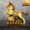 Pure Brass Tang Horse Figurine - Zodiac Success Mascot for Office & Home Decor.