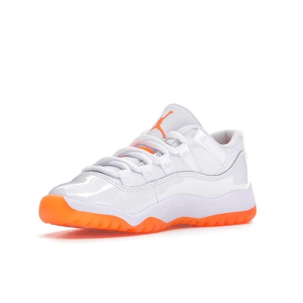 Air Jordan 11 Retro Low PS Bright Citrus Kids Sneakers White DJ4328-139