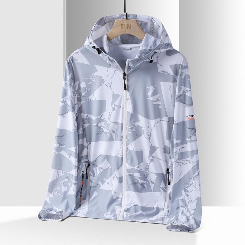 Men's 2025 Ice Silk Sun Protection Camouflage Fishing Jacket - Lightweight, UV Resistant for Summer Outdoor Wear