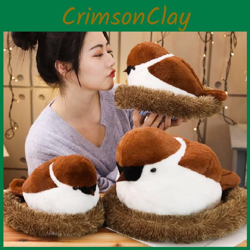 Bird Plush Nest Toy Animal Stuffed Doll Cartoon Decorations Cute Kids Gifts