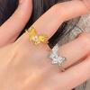 Bagues papillon exquises pour femmes Nouveauté en argent 925 Style palais vintage Bague féminine bijouterie de luxe légère pour fête mariage
