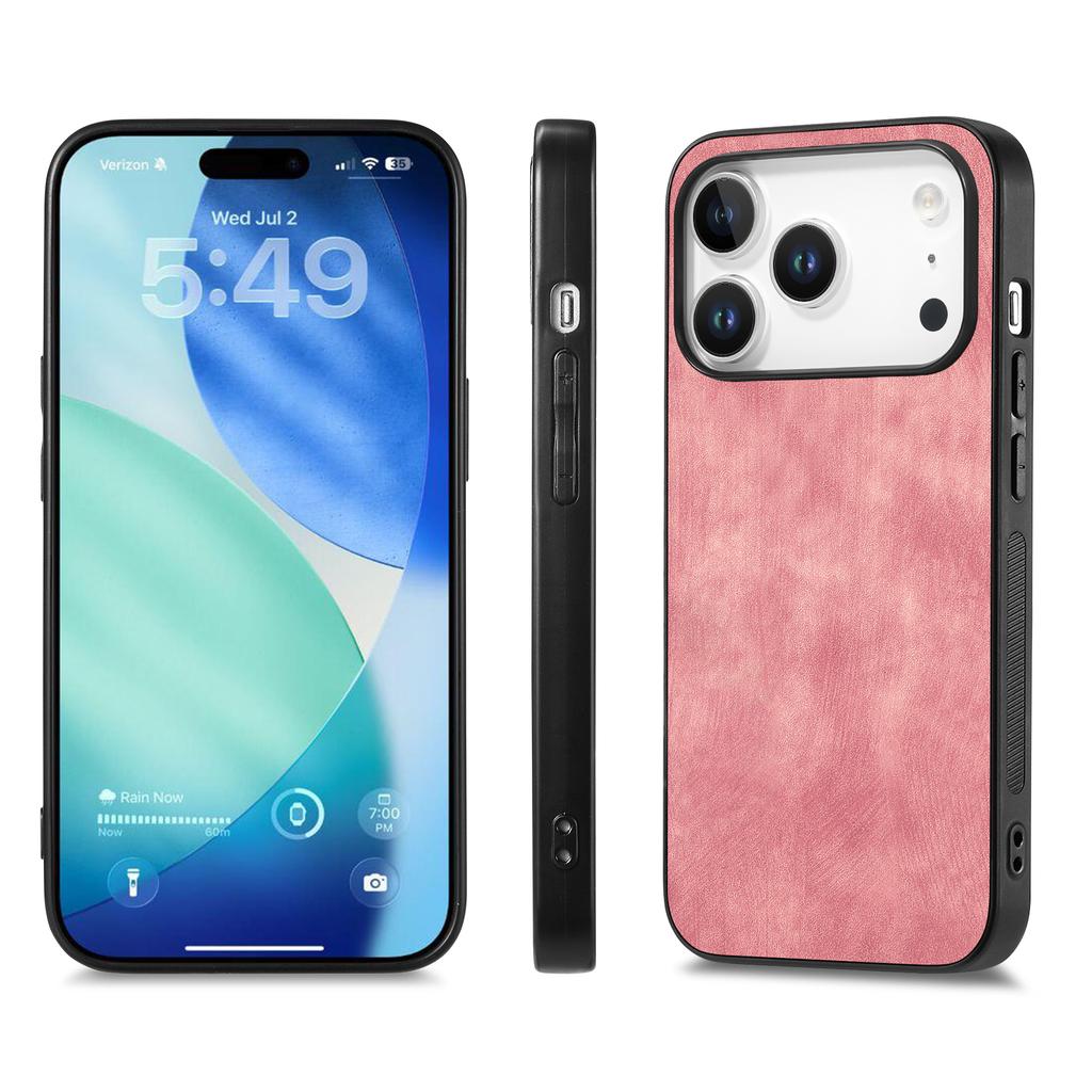 For iPhone 17 Pro Case Shockproof Slim Retro Leather Phone Back Cover
