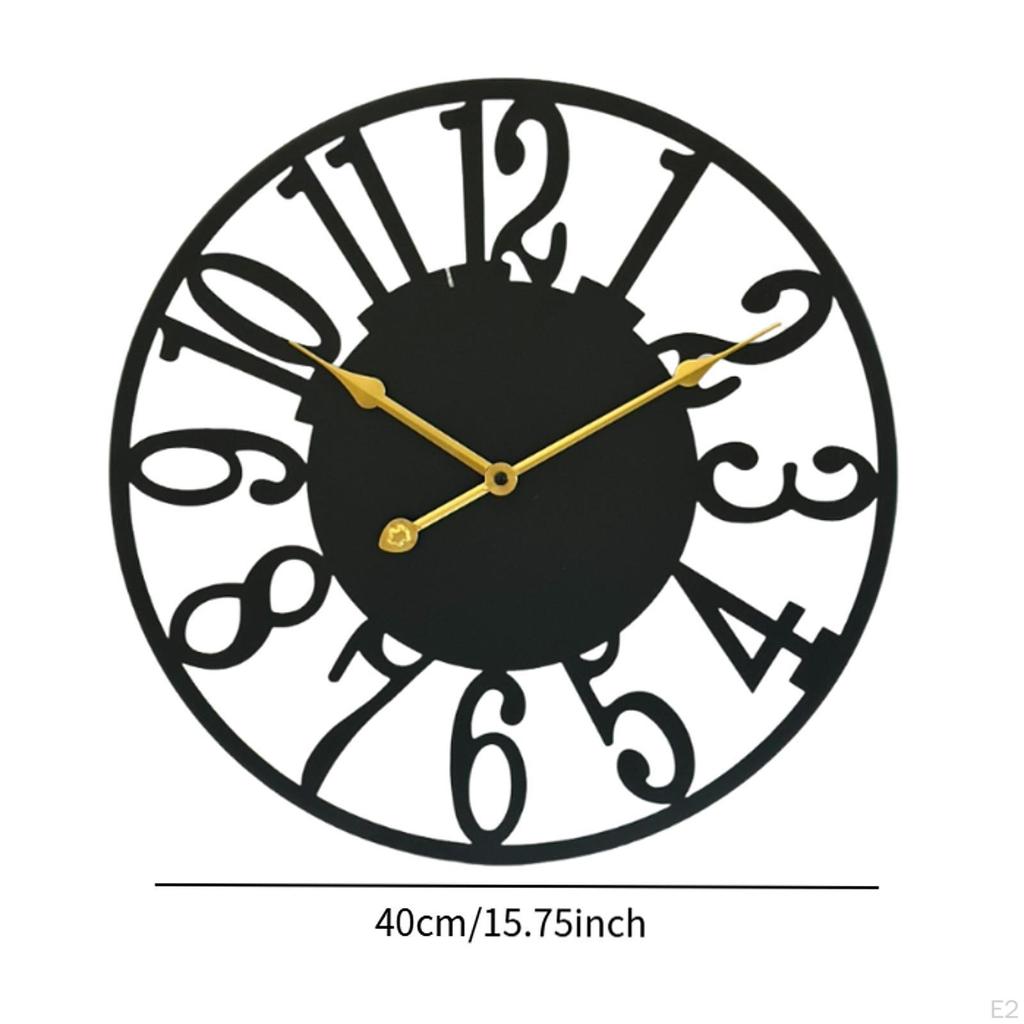 Wall Clock Decorative 16 inch Compact Classic Easy to Install Round Silent for Office Home