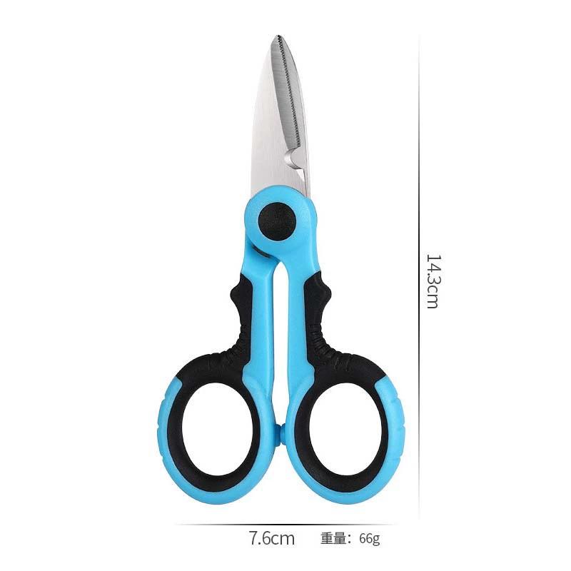 New High Carbon Steel Fishing Scissor Electrician Scissors Household Shears for Stripping Wire Cut Tools for Fabrics Paper Cable