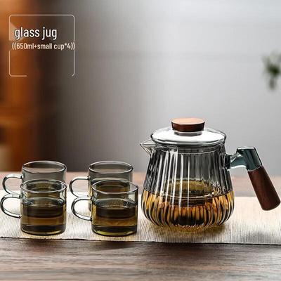 Glass Teapot Set with Cups