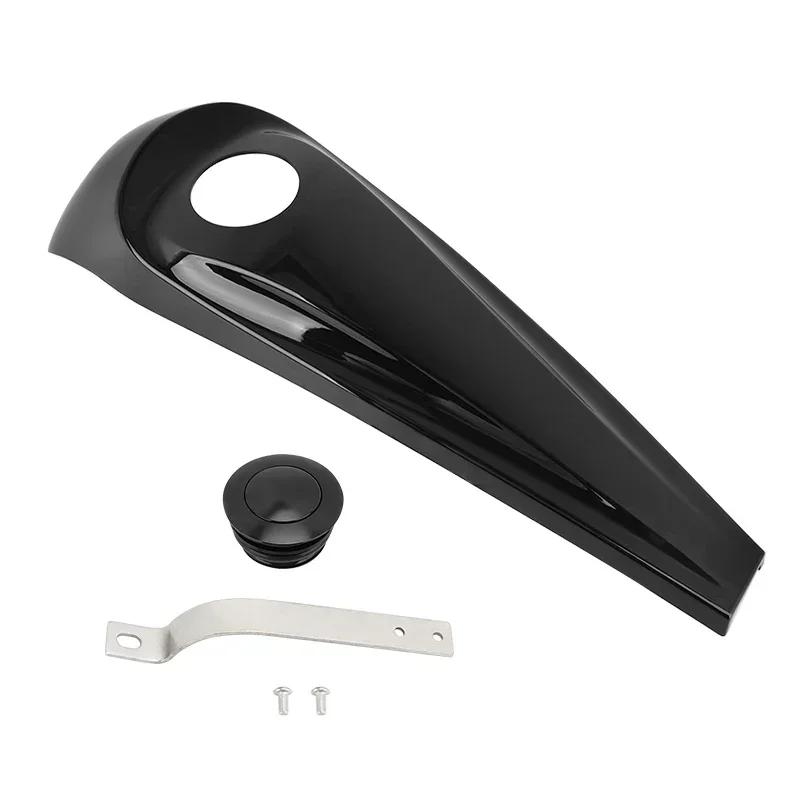 

Motorcycle Gloss Black Smooth Dash Fuel Console Gas Tank Cap Cover For Harley Touring Electra Glide Street FLHT FLHX 08-up чёрный