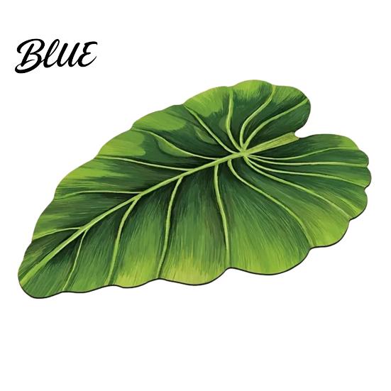 Green Leaf Floor to Clean Irregular Shaped 3D Rug Mat Realistic Anti Easy Slip Doormat
