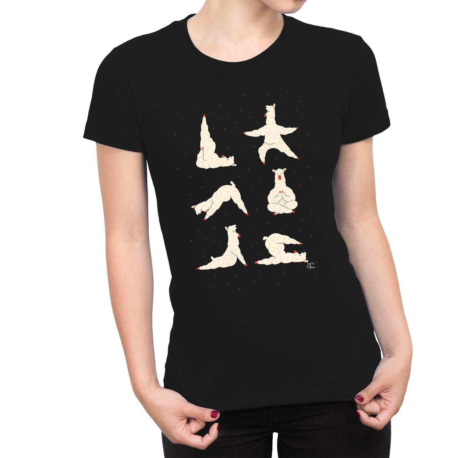 1Tee Womens Yoga Llama T-Shirt XXL
