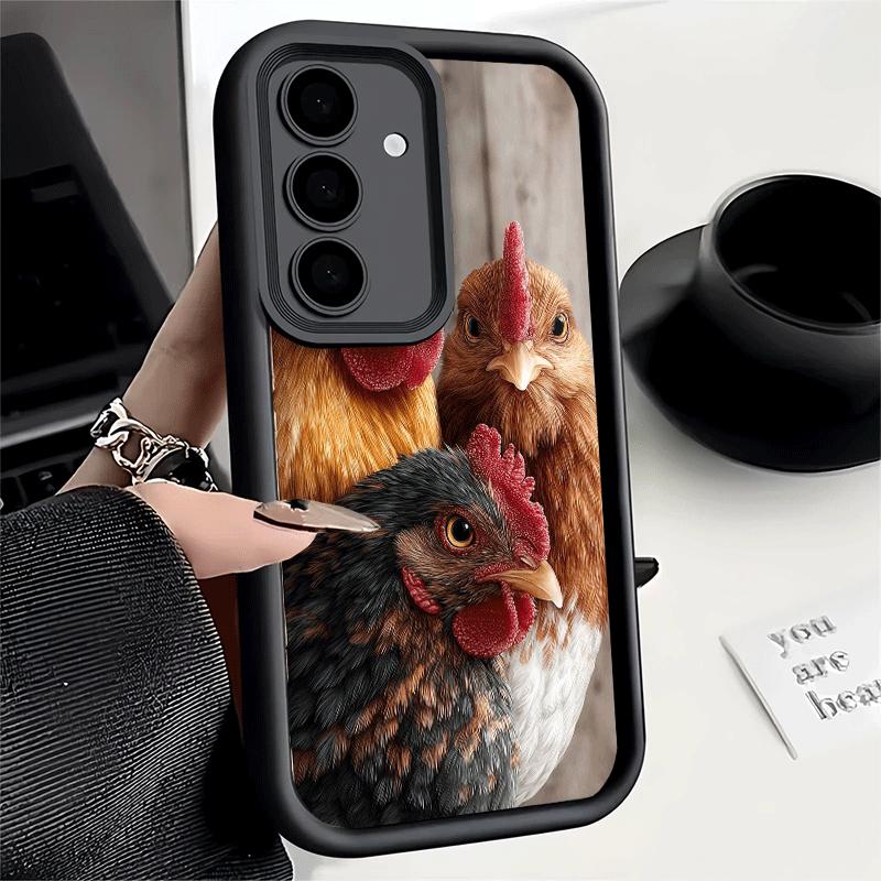 Phone Case for Samsung Galaxy S26 S25 Ultra S24 FE Chicken Hen Rooster Shell S23 Plus S22 + S21 S20 5G Soft Silicone Funda