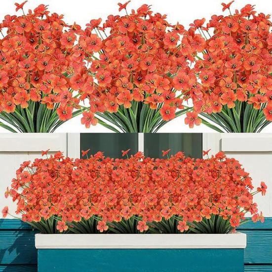 Artificial Flowers Adjustable Height Fade-Resistant Handmade Realistic Silk Petals No Watering Sunlight Floral Display Arrangement