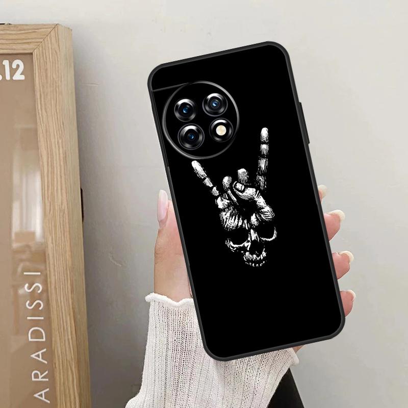 Rock and Roll Skull Case For OnePlus Nord 5 CE 2 3 4 Lite N20 N30 OnePlus 15 R 13R 12R 10R 13T 10T 11 12 13 Cover