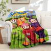 1pc Teletubbies,Outdoor,FunDigital Print Fleece Blanket - Contemporary Style, Suitable for All Seasons, Perfect for Home, Travel, or Camping