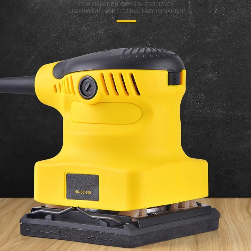 Electric Random Orbital Sander Rectangular Powerful Low Vibrations 11000RPM For Woodworking Polishing Carpentry