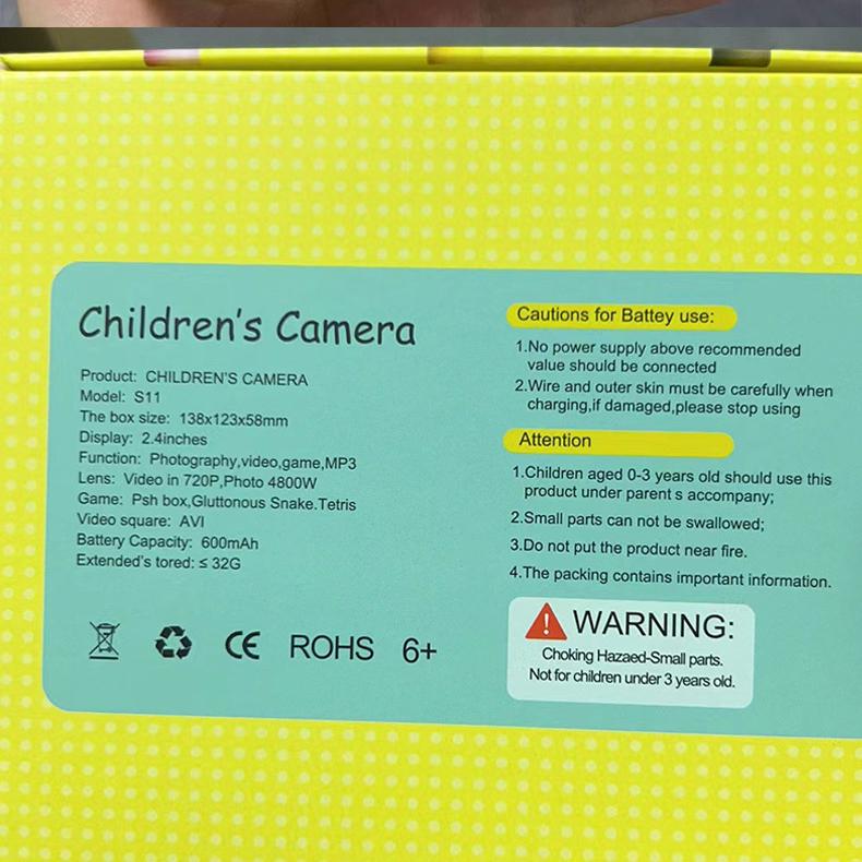 Aparat foto pentru copii4800WPhase Element Aparat foto digital cu ecran de 2,4 inchi