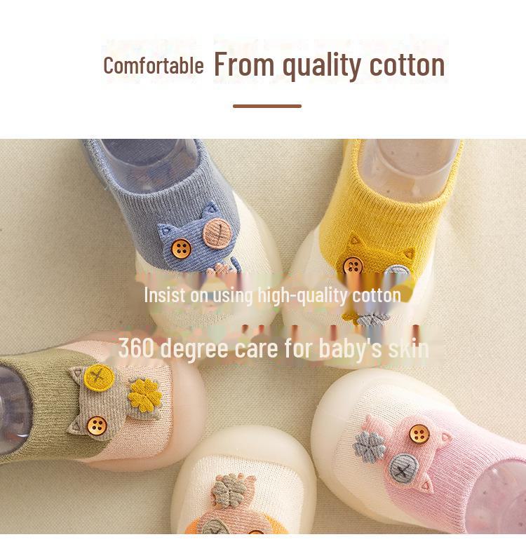Spring & Autumn Toddler Non-slip Cartoon Floor Socks & Soft-bottom Shoes