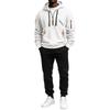 Men's Zip-Up Hoodie and Jogger Set with Multiple Pockets for Casual Winter Wear