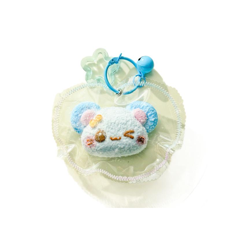 Silicone Animal Head Pendant Pinch Toy - Vintage Cream Clay Decompression Accessory