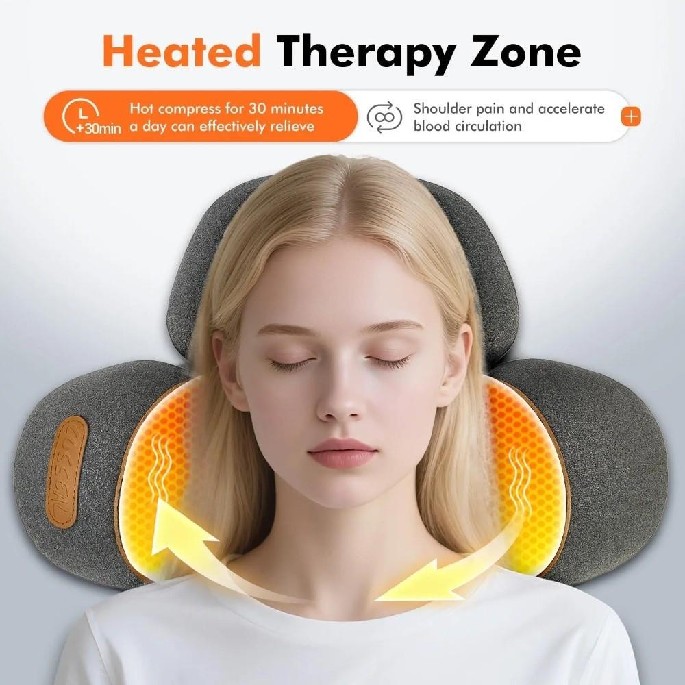 Heating Function Neck Massager Pillow Electric Neck Support Pillow  Neck Stretch