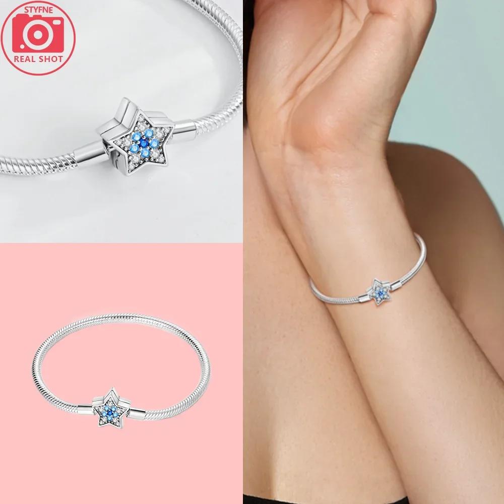 Sliver Bracelets Heart Lucky Eyes Bracelets Female Anniversary Party Fine Bracelets Bangles Jewellery Gifts for Women