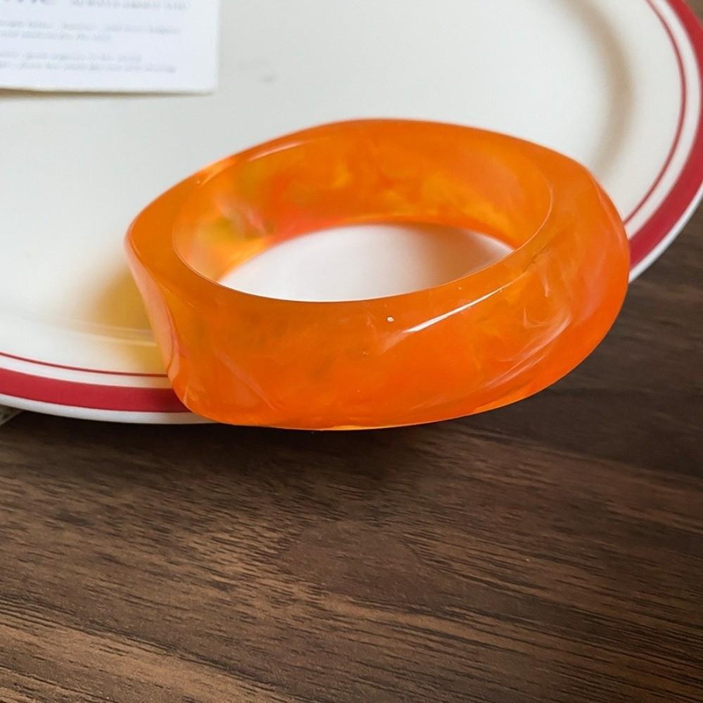 Europe American Style Wide Open Bangle Round Cuff Bangles Fashion Resin Bangle Gift
