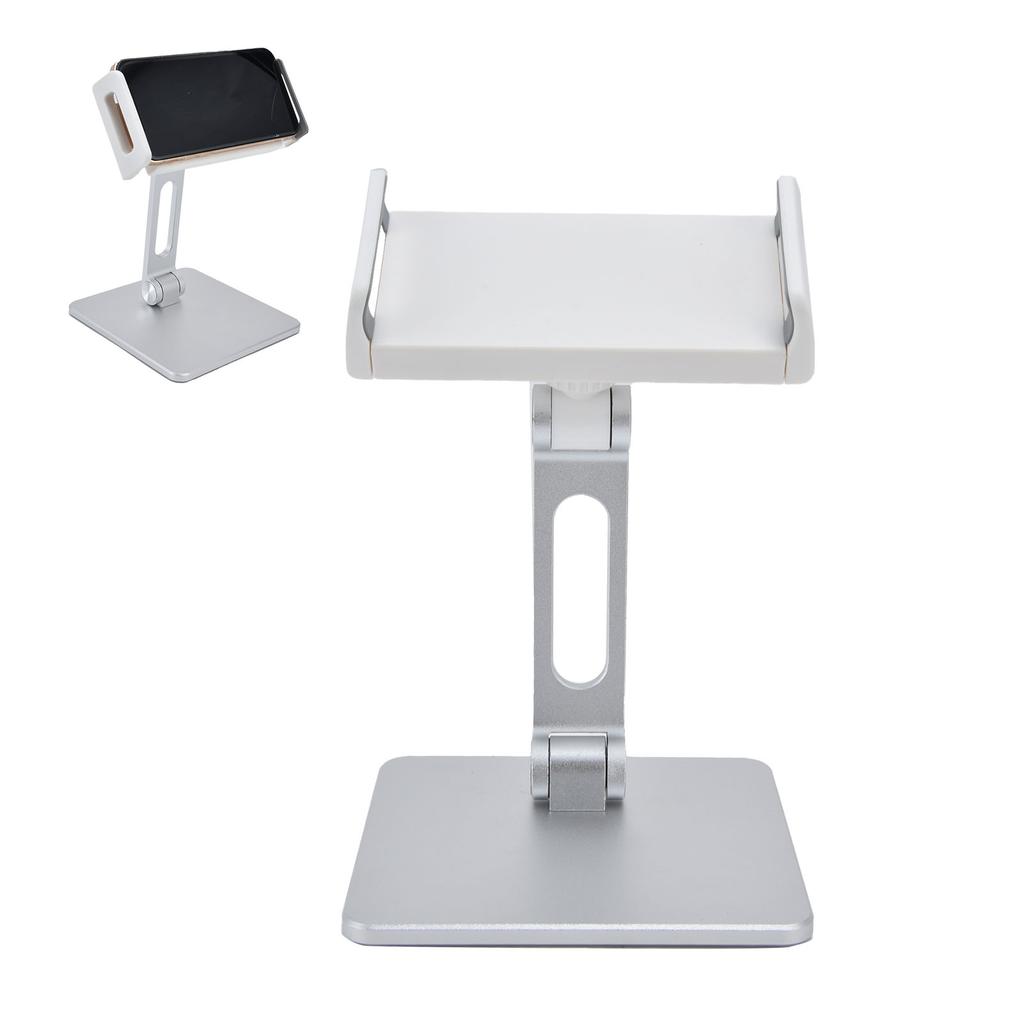 Aluminum Alloy Tablet Stand Adjustable Foldable Cell Phone Holder for IOS Tablet Bedside Office Supplies Silver