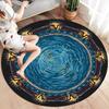 Alfombra Redonda para Zona de Cruce de Vórtice, Alfombra para Sala de Estar, Dormitorio, Sofá, Sala de Juegos, Decoración, Felpudo Antideslizante