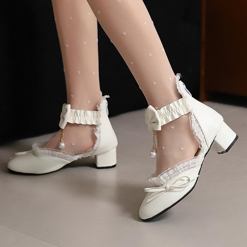 New princess sandals women's bow Lolita middle school children's student shoes little girl summer girls children's sandals