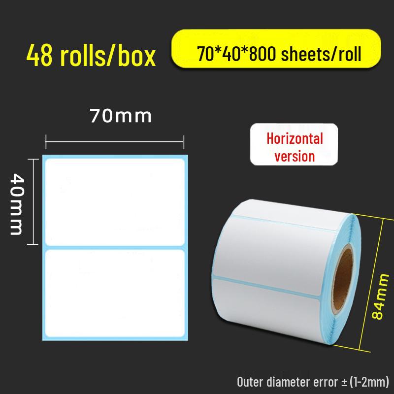 Thermal Self-Adhesive Barcode Labels: 60x40mm, 20-100 Blank Labels per Box