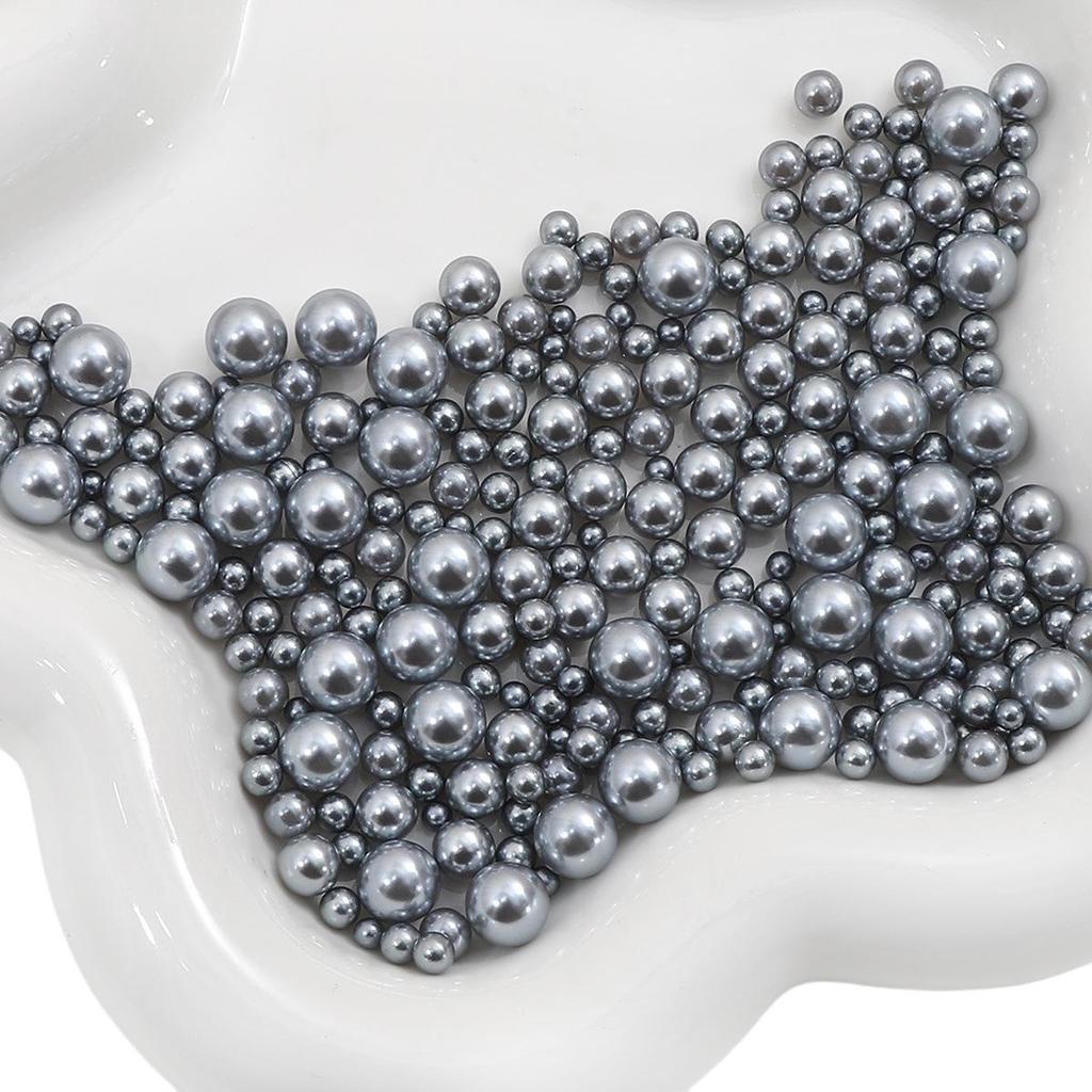 ABS Non-Porous Pearl-Plated Colored Round Beads for DIY Crafts and Fashion Accessories